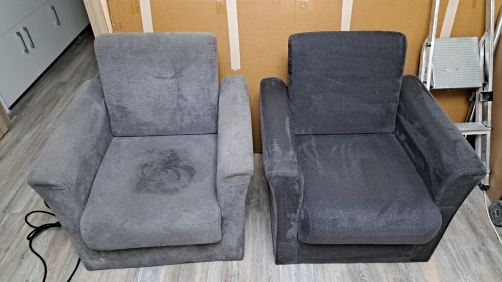 inainte si dupa curatare spalare cu aburi igienizare fotolii canapele saltele tapiterie