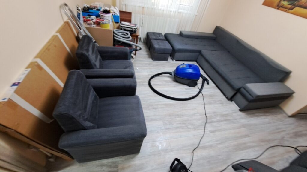 inainte si dupa curatare spalare cu aburi igienizare fotolii canapele tapiterie