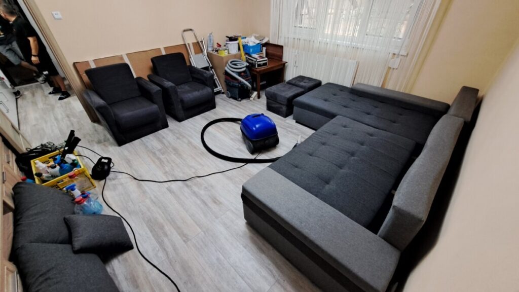 inainte si dupa spalare cu aburi igienizare fotolii canapele tapiterie